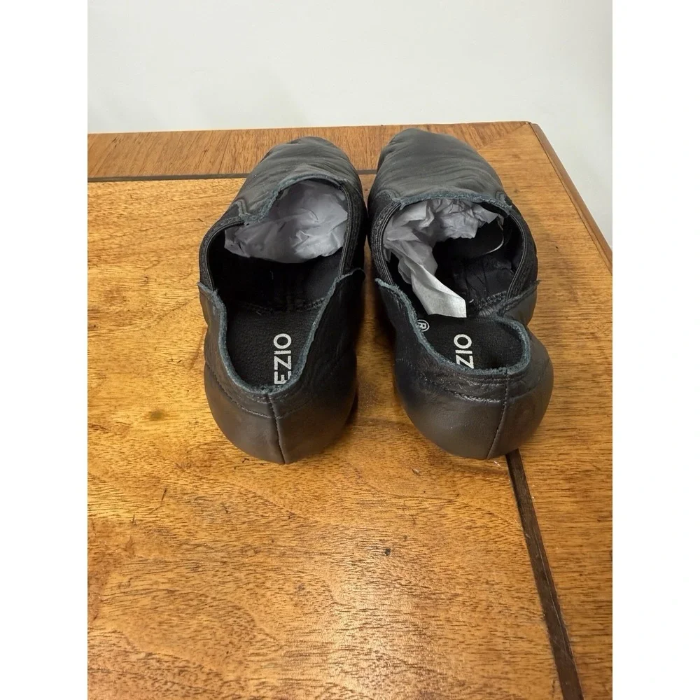 Capezio Women's 8.5 Split Sole Slip Black Leather Jazz Shoes Dance Performance